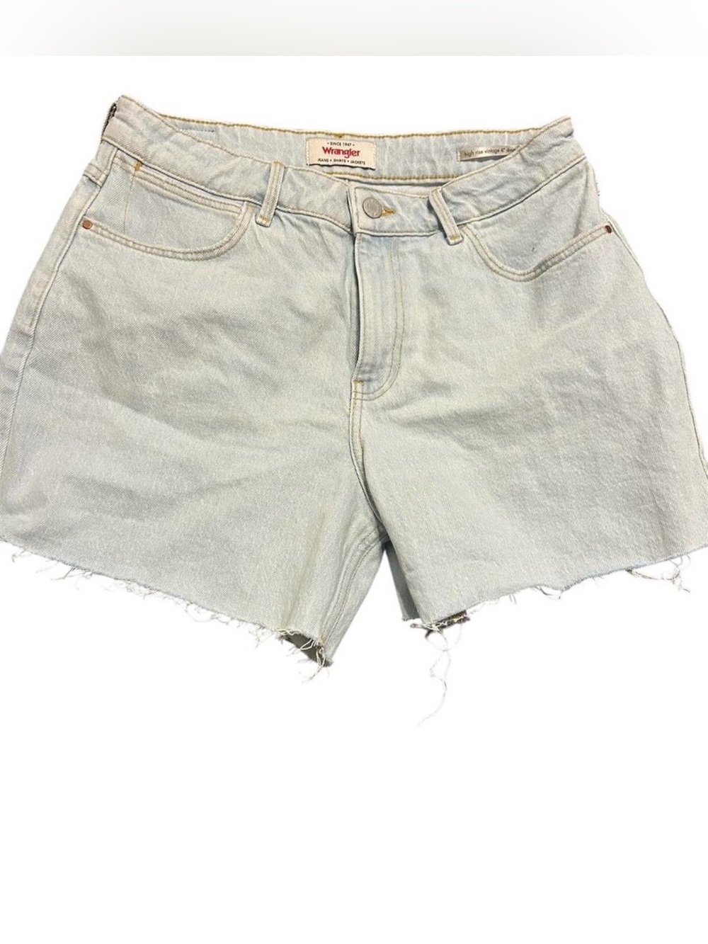 Wrangler Pale Blue Cutoff Denim Shorts